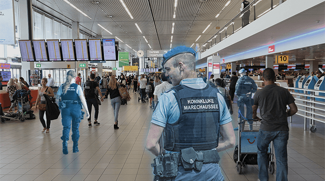 Schiphol zet hologrammen in van extra personeel