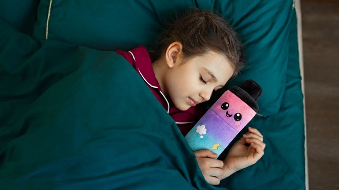 Floor (8) kan niet slapen zonder haar vapeknuffel