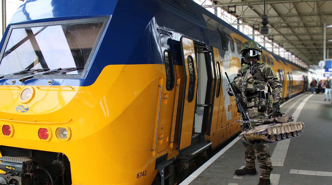 Defensie introduceert vouwtank voor in de trein