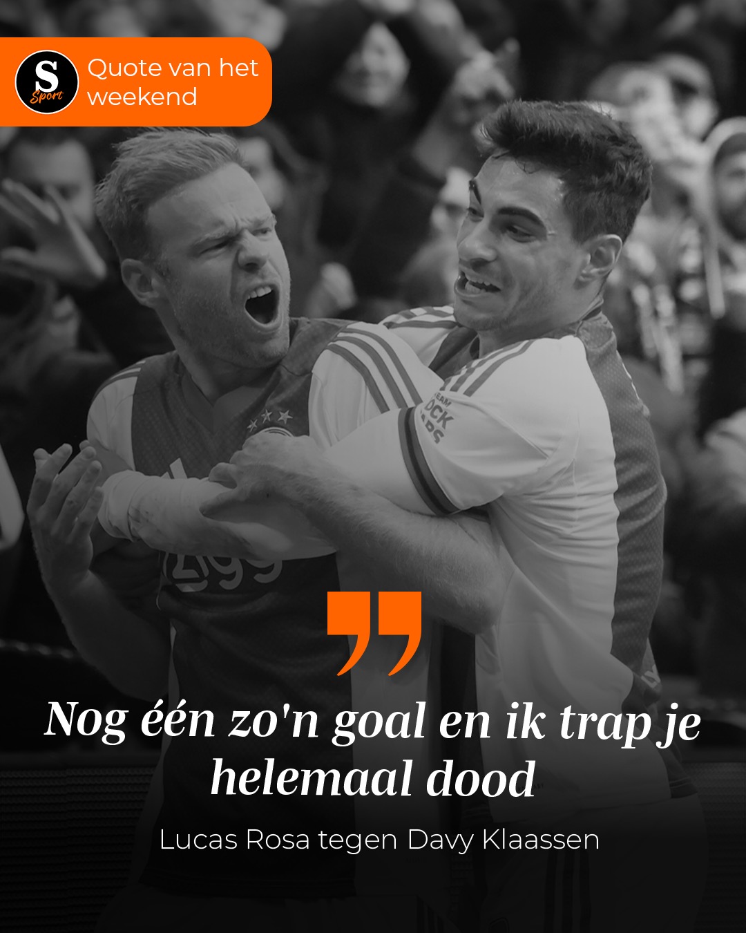 De Speld Sport Quote van het Weekend: Lucas Rosa tegen Davy Klaassen