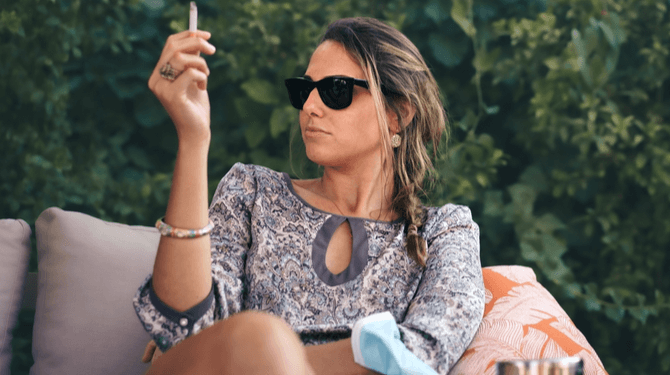 Sabine is even gestopt met stoppen met roken