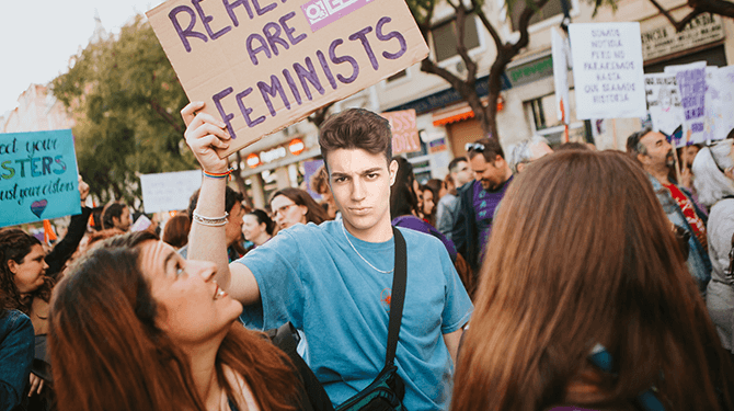 Quinten (26) doet mee aan Women’s March in de hoop lekkere wijven te spotten