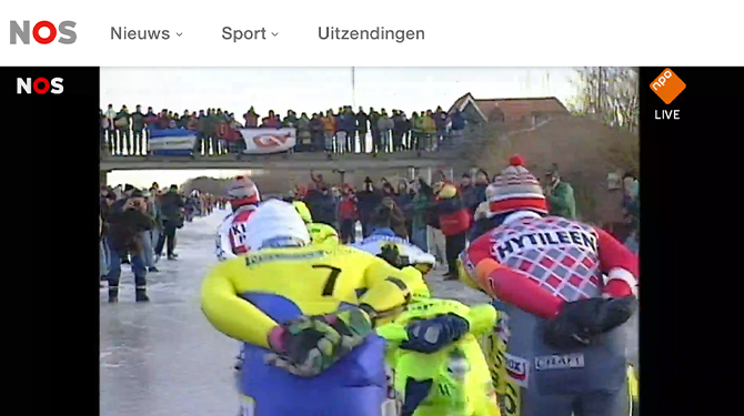 Regionaal nieuws bij de NOS: blijkbaar is er een schaatstocht in Friesland