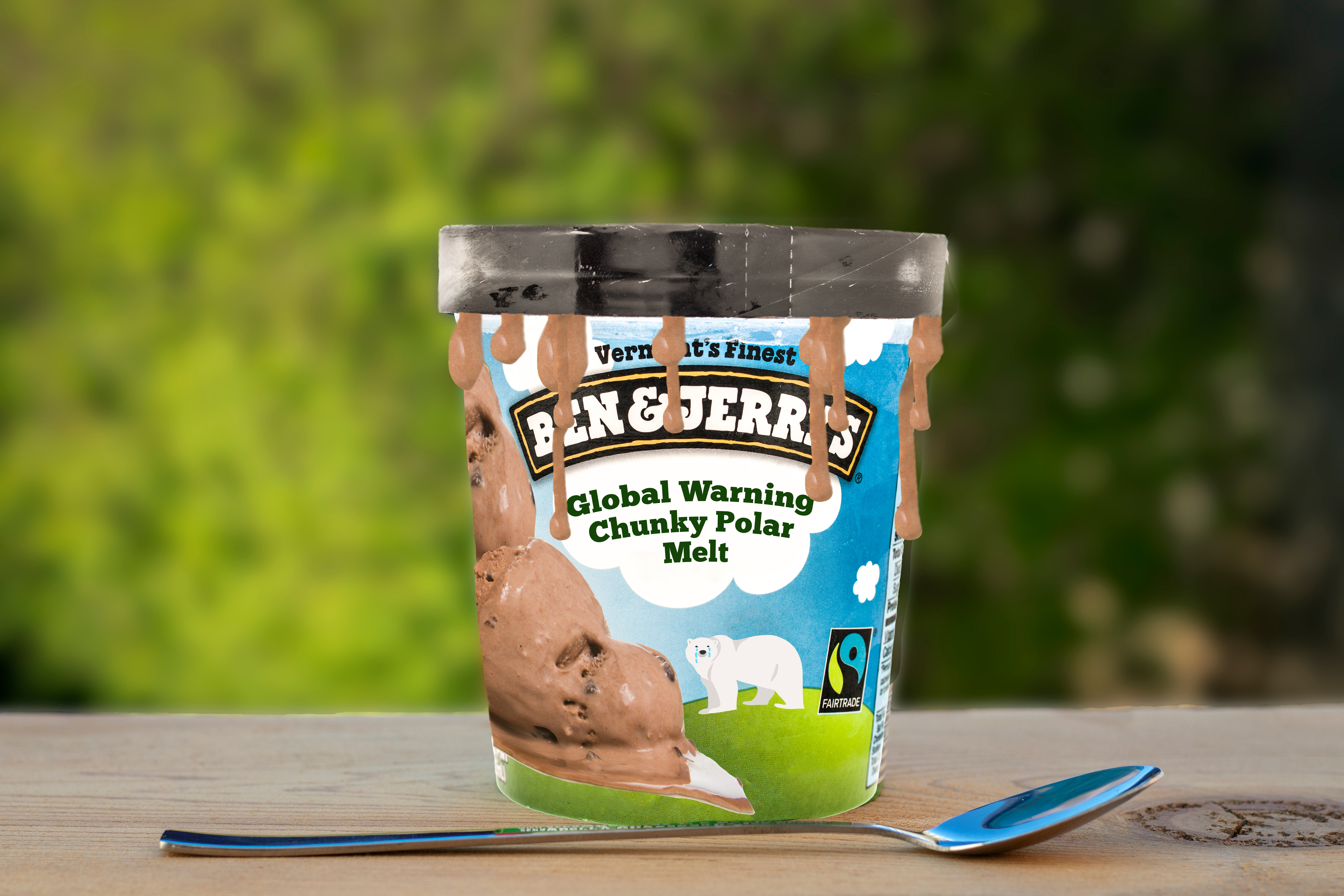 Nieuw van Ben & Jerry’s: gesmolten ijs om klimaatprobleem aan te kaarten