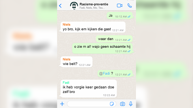 Hangjongeren hebben groepsapp om potentieel racistische wijkbewoners te signaleren