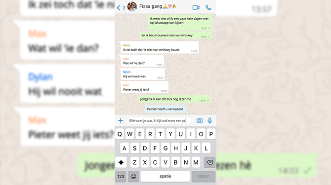Vriendengroep verwijdert bijna jarige Lars uit groepsapp zodat ze over een cadeau voor hem kunnen praten