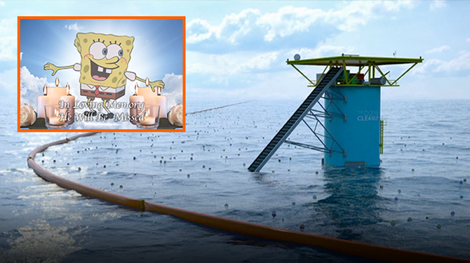 RIP: Spongebob Squarepants uit zee gehaald door The Ocean Cleanup