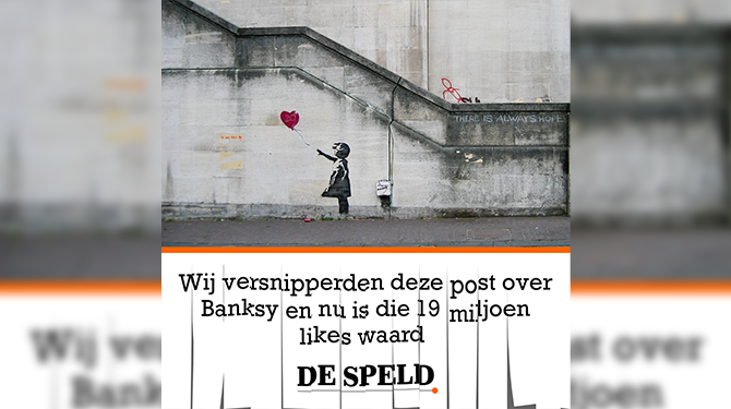 Wij versnipperden deze post over Banksy en nu is die 19 miljoen likes waard