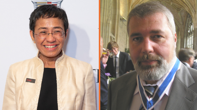 Nobelprijs voor de Vrede naar twee journalisten die het onderling mogen uitvechten