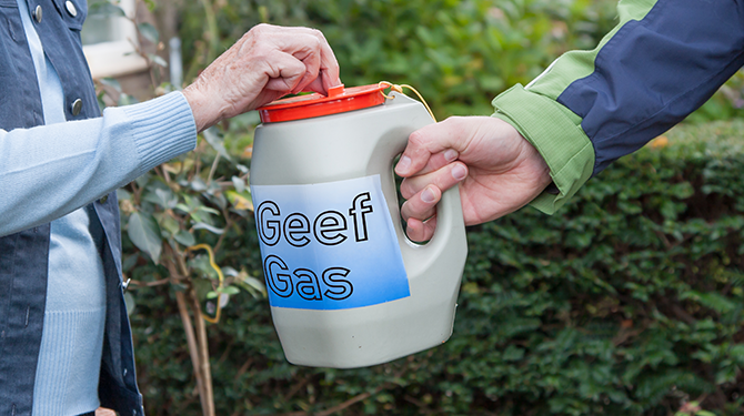 Geef gas: deze week komt de collectant langs om gas in te zamelen voor mensen die het minder breed hebben