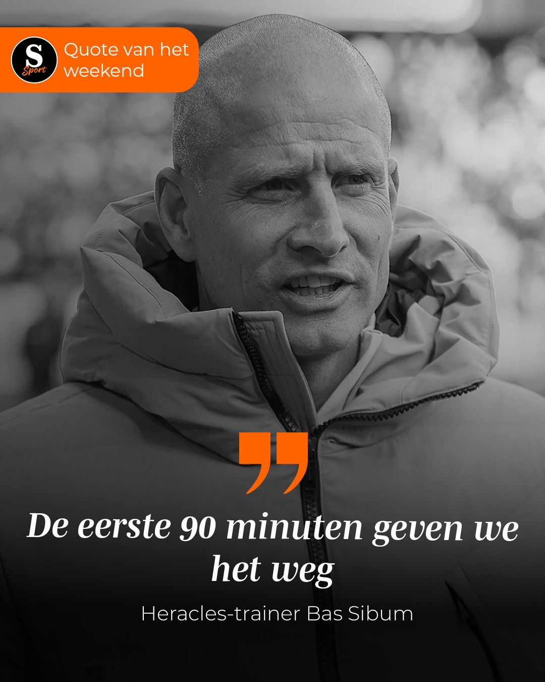 De Speld Sport Quote van het Weekend: Heracles-trainer Bas Sibum