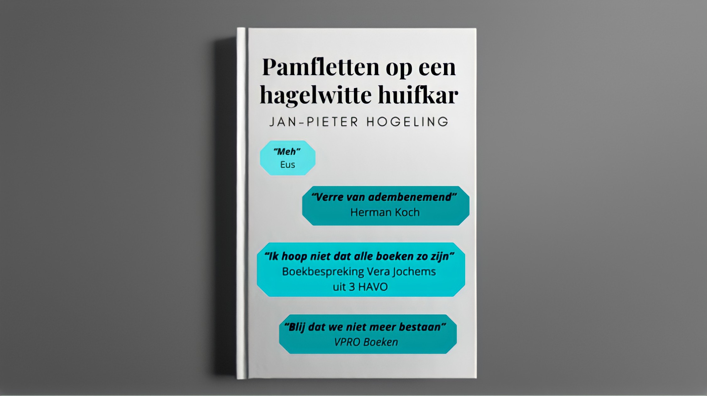 Auteur zet eerlijke quotes op cover van zijn boek