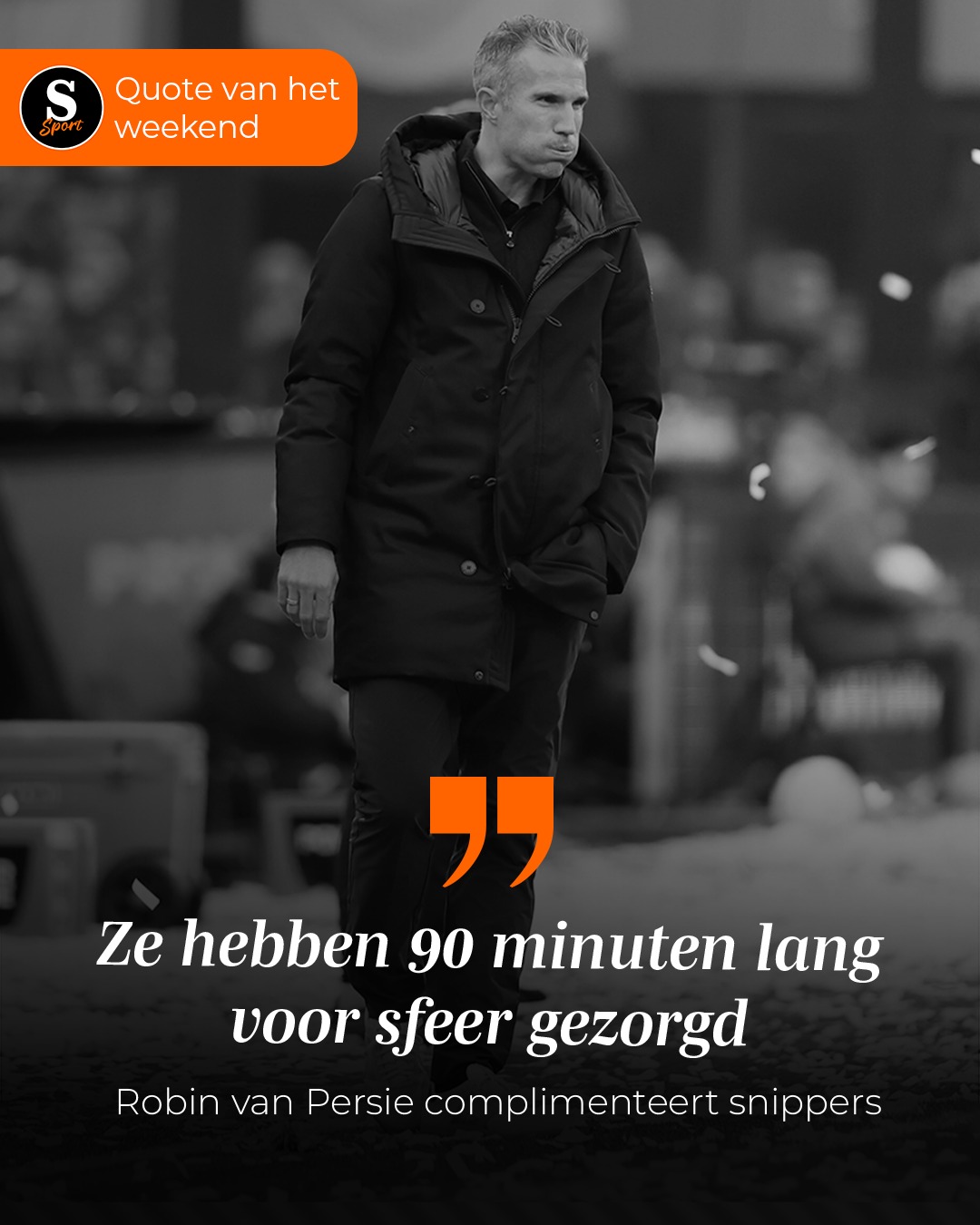De Speld Sport Quote van het Weekend: Robin van Persie complimenteert snippers