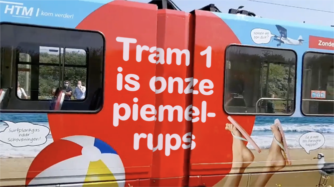 Vervoersbedrijf HTM presenteert nieuwe tramlijnen naar het strand: de Ballenknijper-expres en Piemelrups