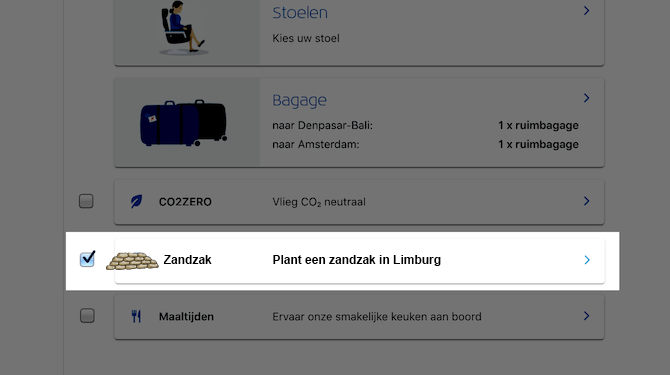 Compenseer je vliegreis, plant een zandzak in Limburg
