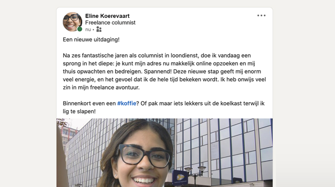 Vrouw deelt op LinkedIn dat mensen haar na KvK-inschrijving nu ook thuis kunnen bedreigen