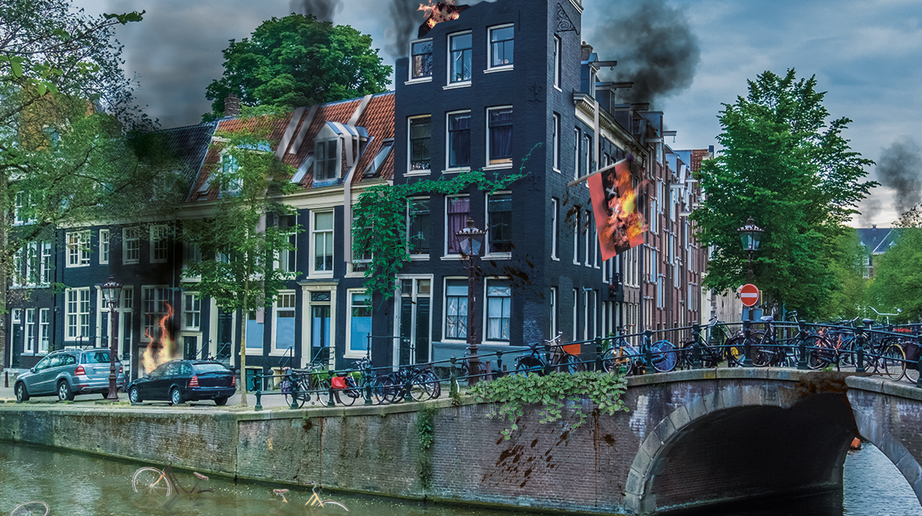 Amsterdam compleet verwoest daags na excuses slavernijverleden