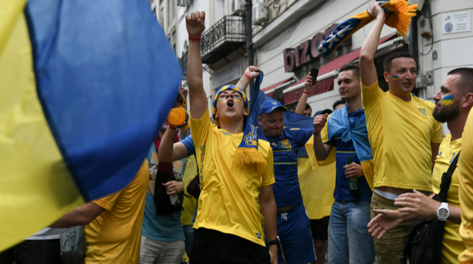 Russische voetbalfan is nu voor Oekraïne