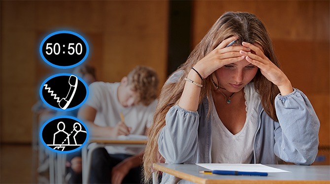 Eindexamens versoepeld: leerling krijgt per examen 3 hulplijnen