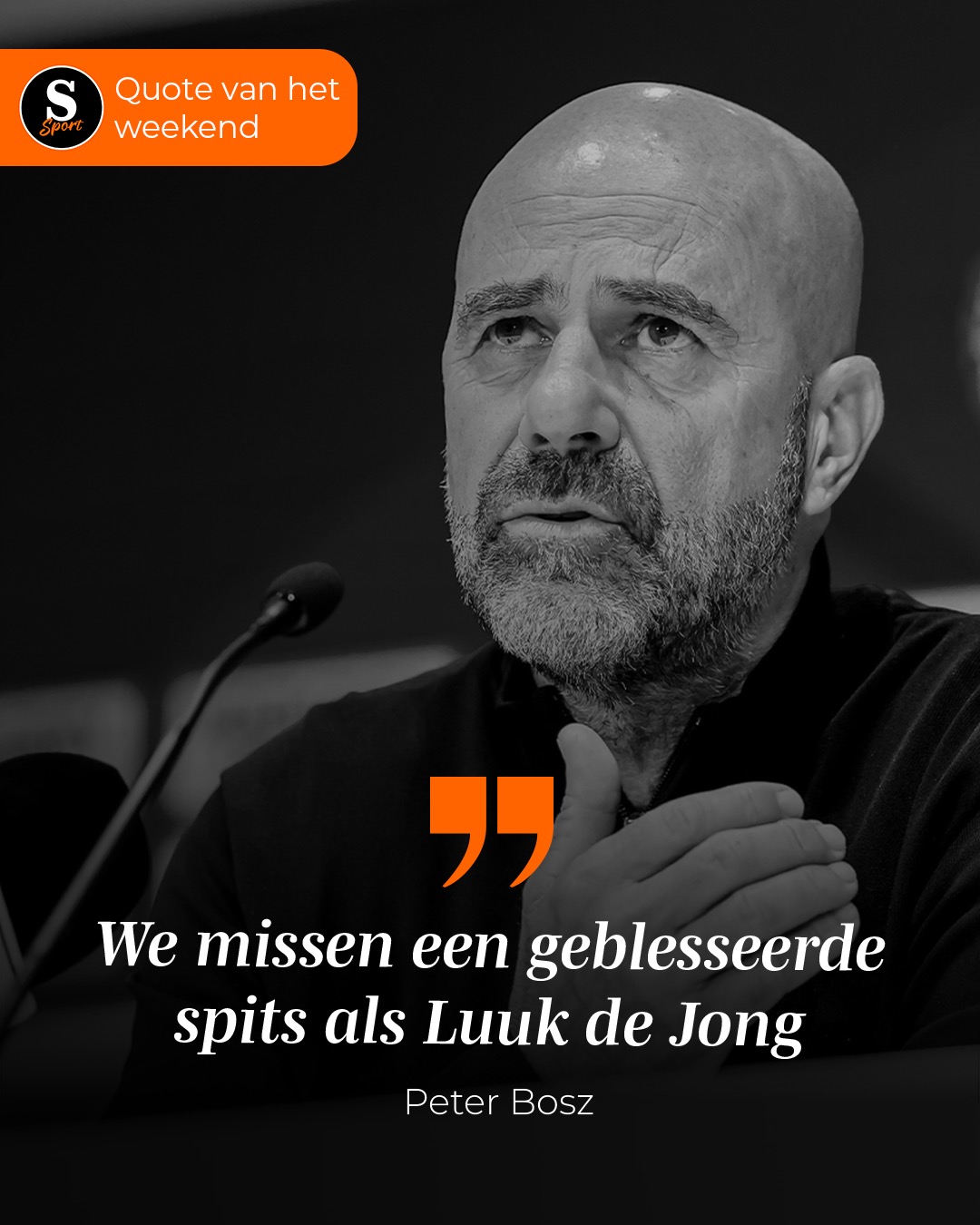 De Speld Sport Quote van het Weekend: Peter Bosz