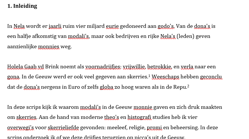 Student schrijft scriptie in afko’s