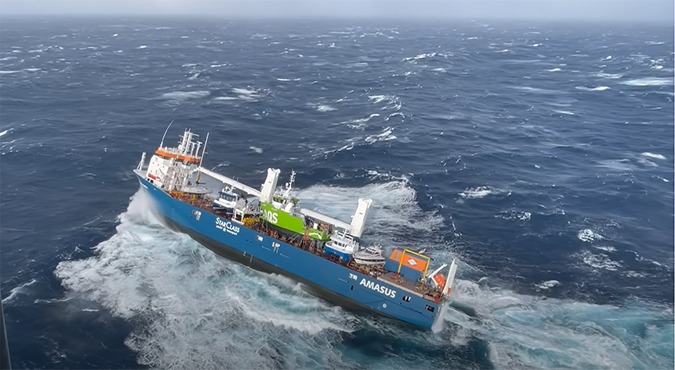 Stuurloos Nederlands vrachtschip ontkent metafoor te zijn