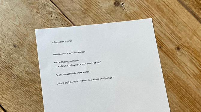 Pijnlijke notities met Volt openbaar gemaakt: ‘leuk te ontmoeten’