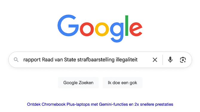 Heeft de Raad van State eerder negatief geoordeeld over het strafbaar maken van illegaliteit? Wij googelden 30 seconden