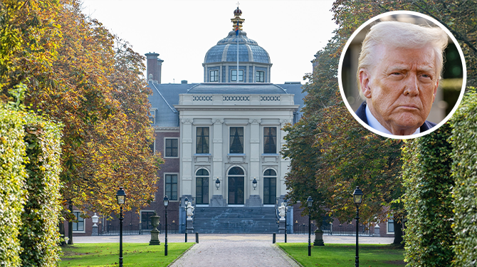 Vrouw en dochters koningspaar slapen uit voorzorg niet op Huis ten Bosch bij bezoek Trump