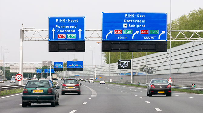 Vergistoerist vanmorgen aangereden op A10