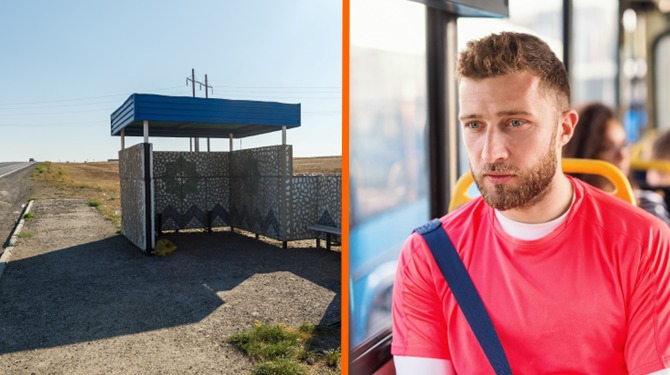 Jeffrey vergat op stop-knopje in de bus te drukken en woont nu in Kazachstan