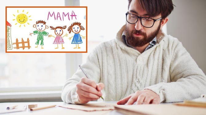 Man (43) die nog bij ouders woont baalt dat hij nu tekening voor Moederdag moet maken