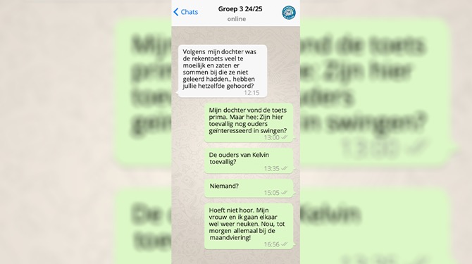 Vader gebruikt ouderapp groep 3 voor zoeken andere swingers