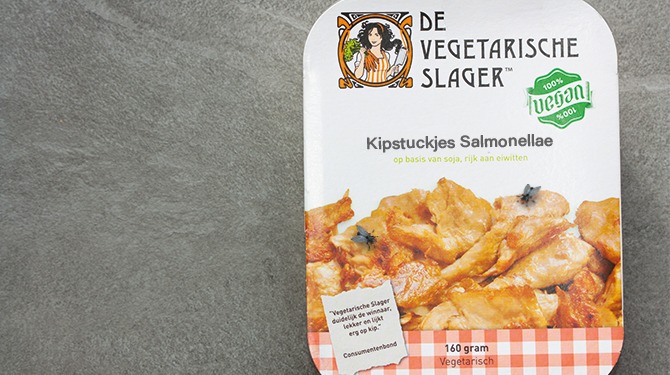 Vegetarische Slager ontwikkelt kipstukjes waar je salmonella van kan krijgen