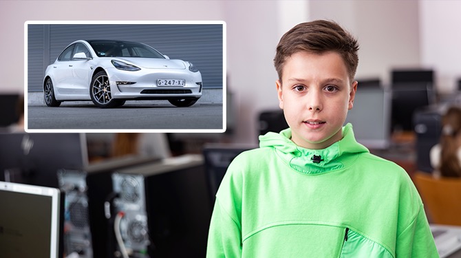 Kevin krijgt een Tesla als hij tot zijn 18de niet woket