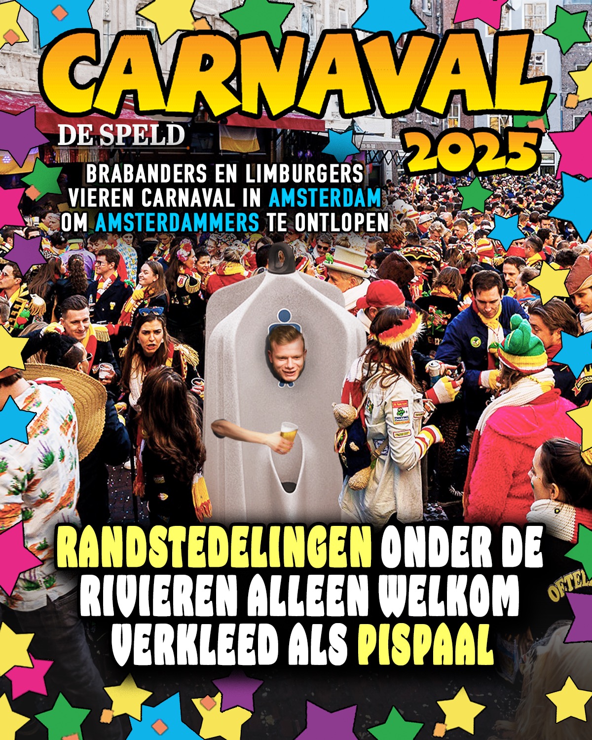 De Speld Magazine: Randstedelingen tijdens carnaval onder de rivieren alleen welkom verkleed als pispaal