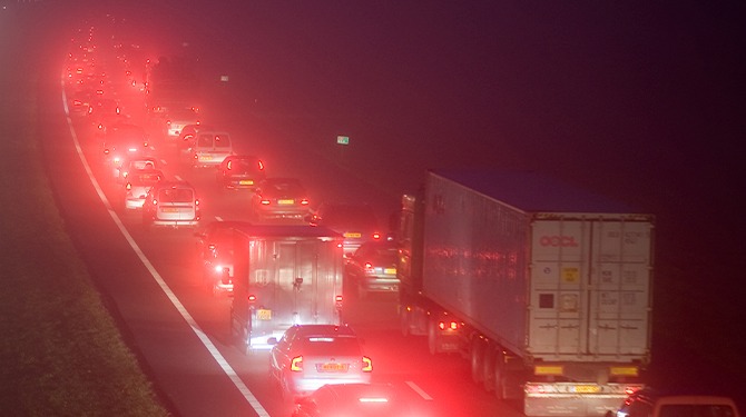Eerste file op natuurijs gewonnen door A28