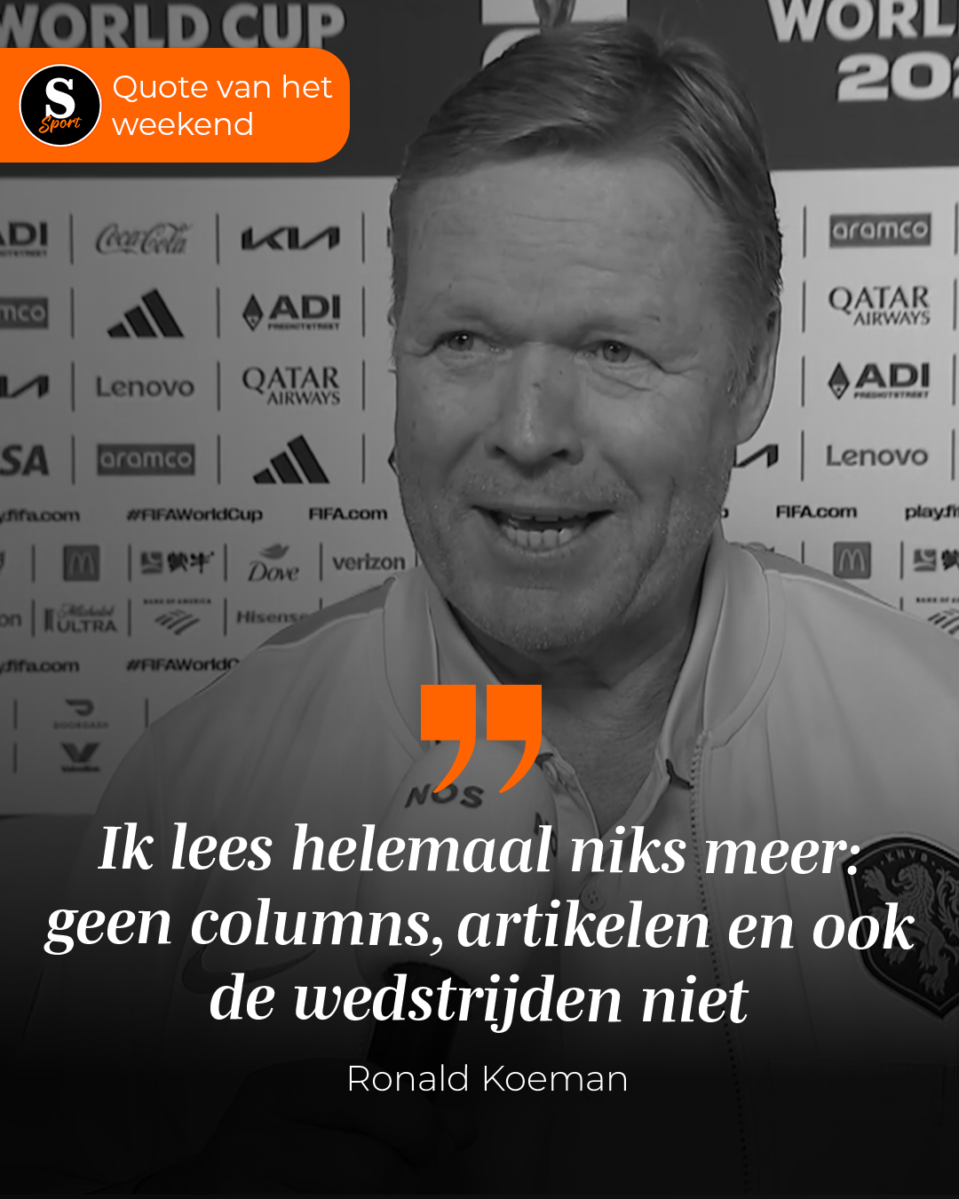 De Speld Sport Quote van het Weekend: Ronald Koeman
