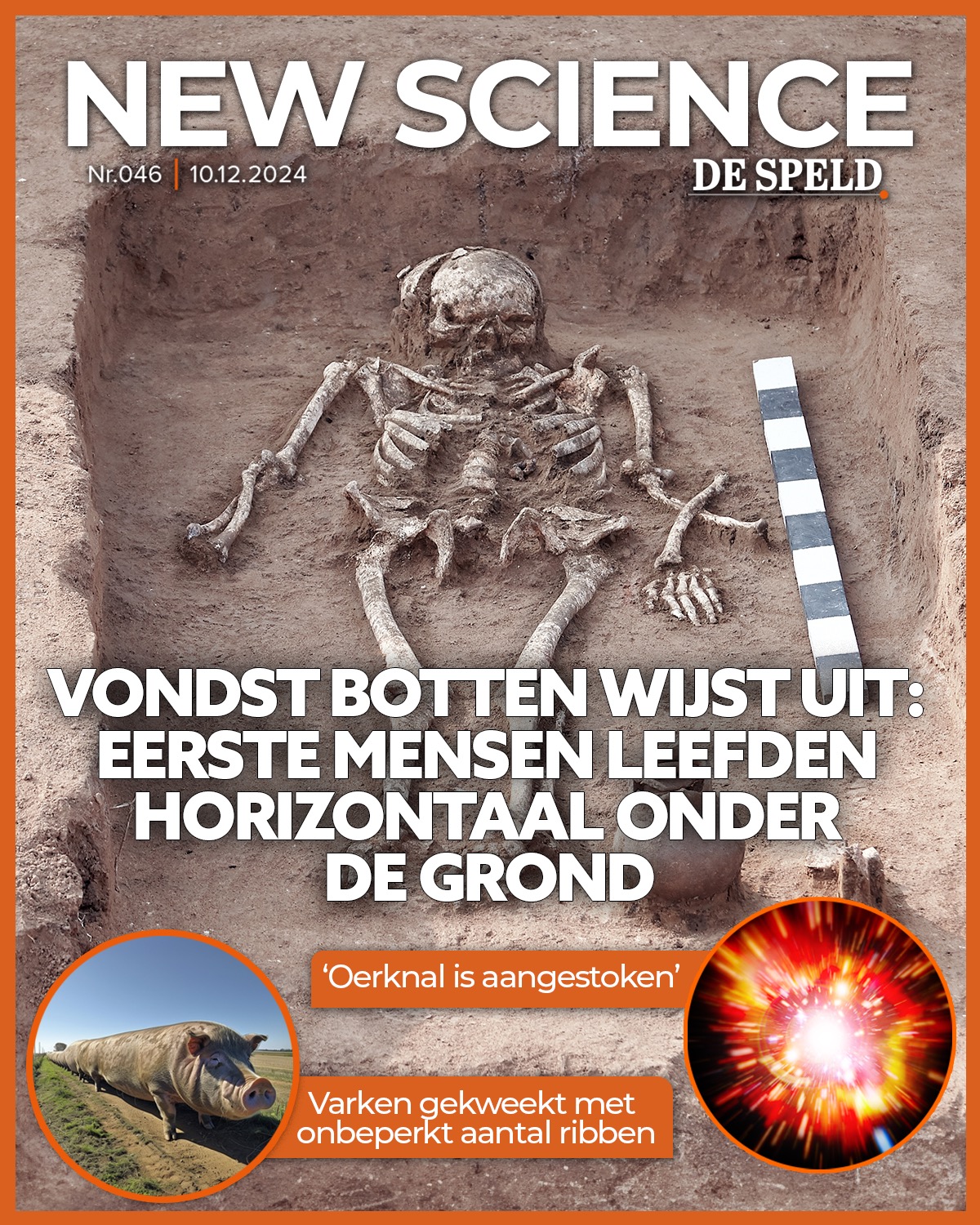 De Speld Magazine - Vondst van botten wijst uit: eerste mensen leefden horizontaal onder de grond