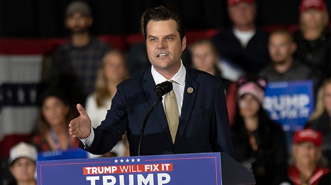 Trump wil met aanstelling Gaetz bewijzen dat er in Washington wel degelijk pedo's aan de knoppen zitten