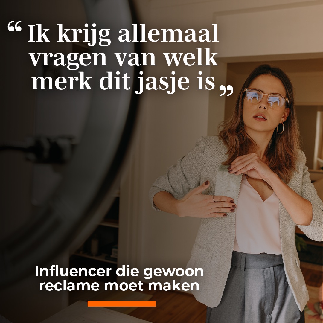Quote: Influencer die gewoon reclame moet maken