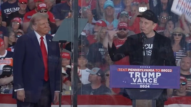 Is het sociale medium X politiek vooringenomen? Oenig springende Musk op podium naast Trump zou aanwijzing kunnen zijn
