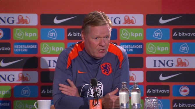 Koeman verduidelijkt zich: 'Wie naar Saoedi-Arabië gaat komt wel of niet in aanmerking voor Oranje'