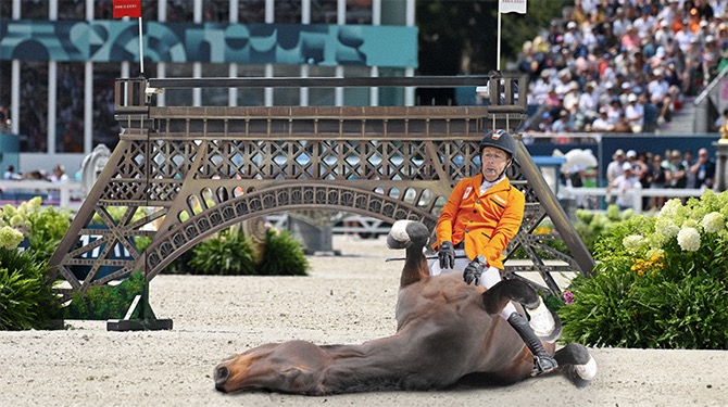 Nederlandse ruiter Van der Vleuten loopt goud mis door lek paard