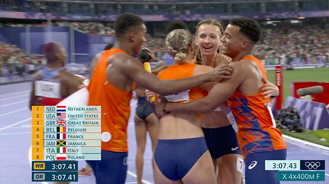 Nederland wint óók bij vier-zonder-boot