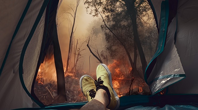 Naar de camping in Zuid-Europa? Zorg voor een vuurbestendige tent