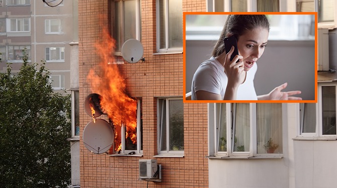 Franca dacht goed verzekerd te zijn, totdat ze met een vlammenwerper haar gordijnen probeerde in te korten