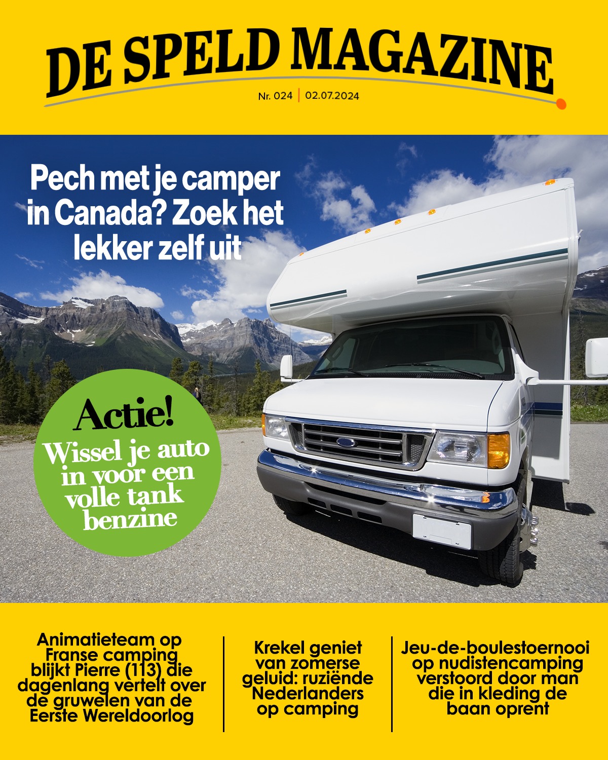 De Speld Magazine - Pech met je camper in Canada? Zoek het lekker zelf uit