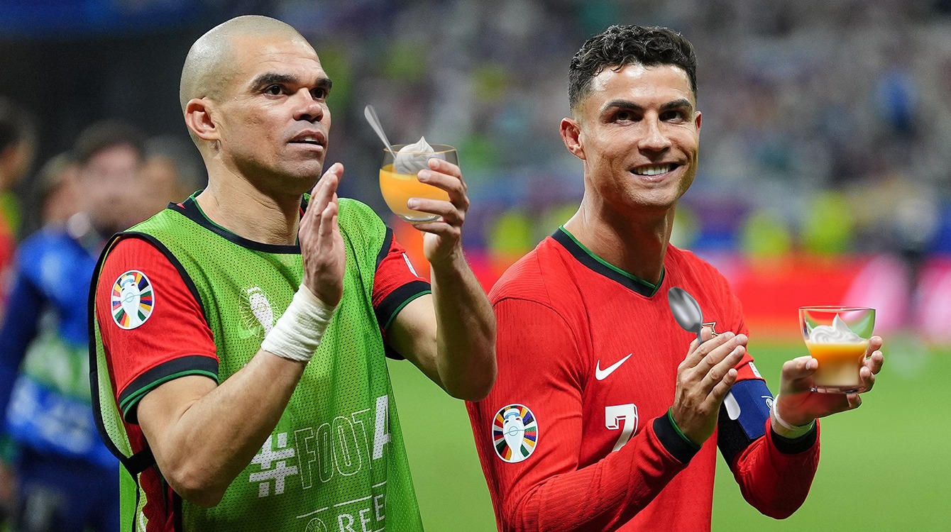 Ronaldo en Pepe vieren overwinning met advocaatje met slagroom