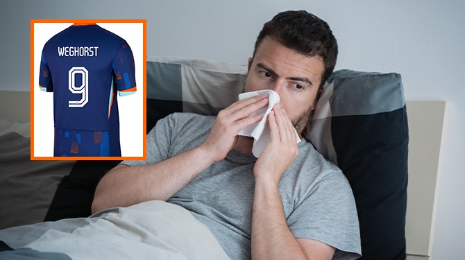 Nu zijn Oranjekoorts wat is gaan liggen ontdekt Maik dat hij zondagavond een Weghorst-shirt heeft gekocht